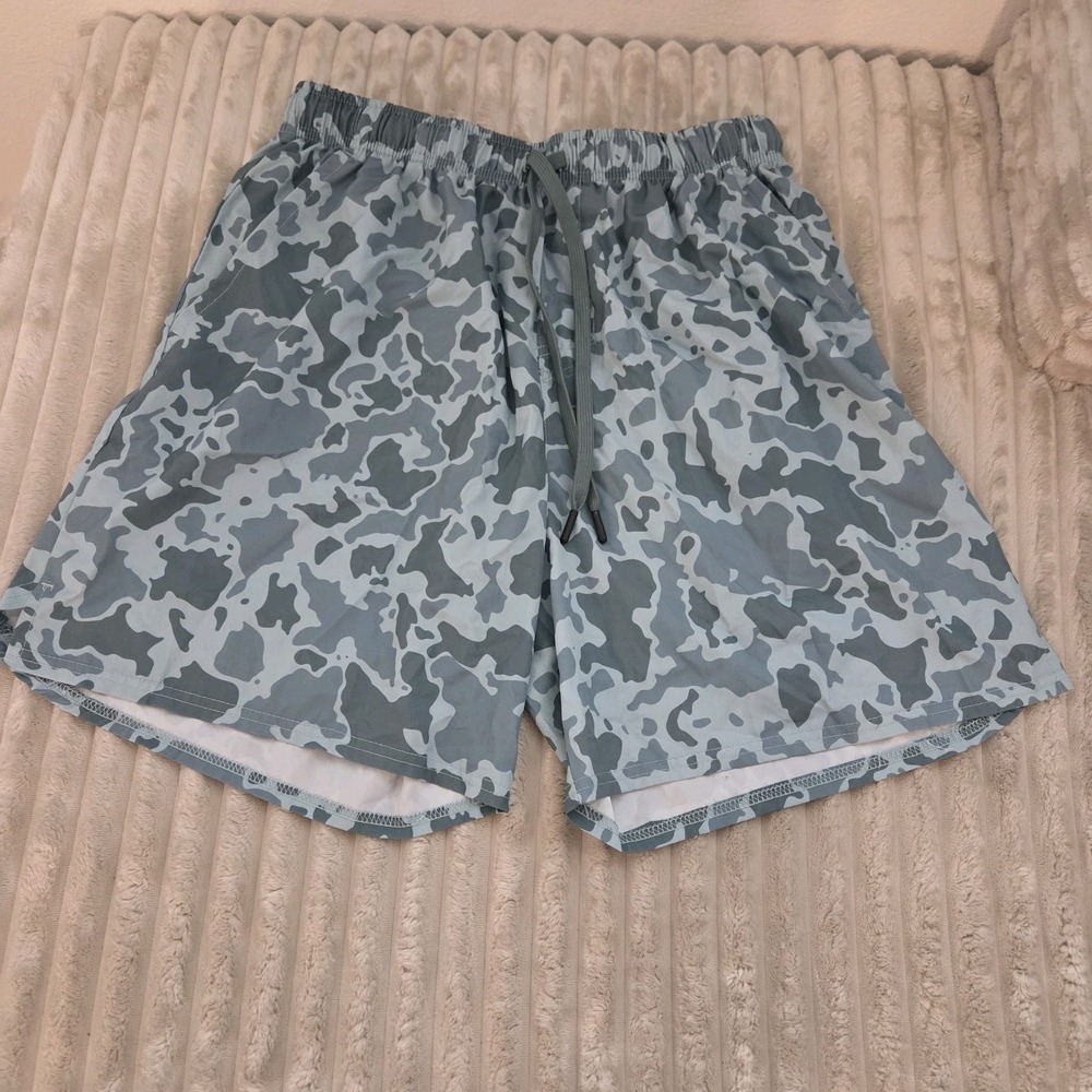 Russell Athletic Large Swimsuit Shorts Camo Green